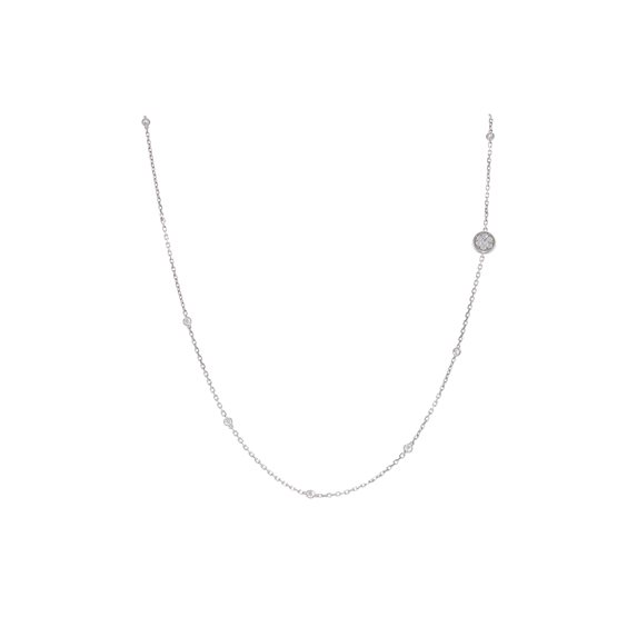 Collar Crivelli Mujer TIFFANY in Oro blanco Diamante 1.16 Ct 212-L1468 OB - 212-L1468 OB